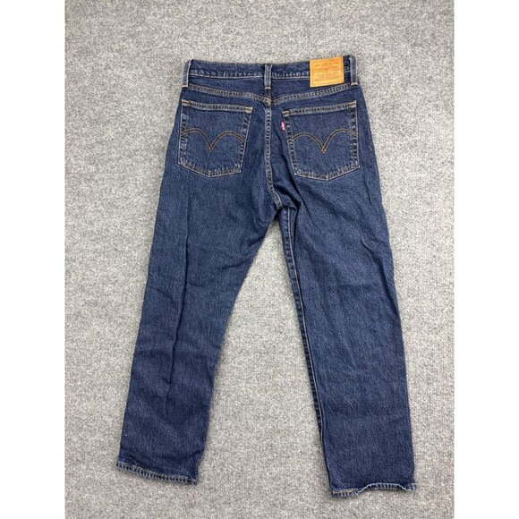 Levis Wedgie Straight Jeans Womens 27 Blue Denim High Rise Ankle Button Fly - Picture 8 of 11